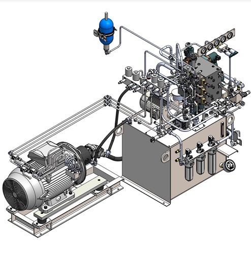 Hydraulic test bench